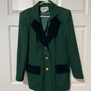 80s/90s Vintage Green Blazer with Gold Buttons